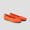 Vivaia Square-toe V-cut Flats (margot 2.0) In Orange