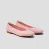 Vivaia Square-toe V-cut Flats (margot 2.0) In Pink