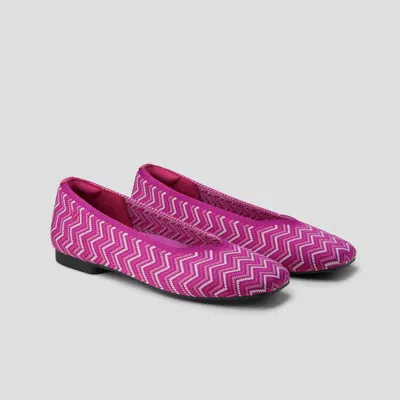 Vivaia Square-toe V-cut Flats (margot 2.0) In Purple