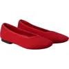 Vivaia Square-toe V-cut Flats In Red