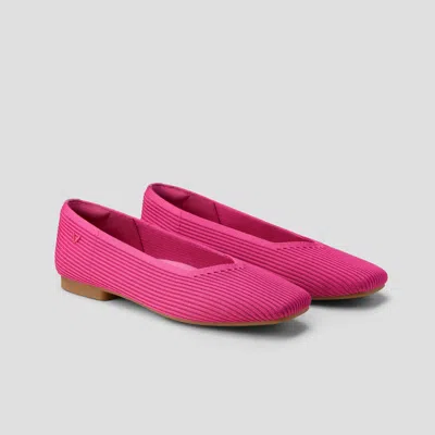 Vivaia Square-toe V-cut Flats(margot 2.0) In Pink