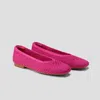Vivaia Square-toe V-cut Mesh Flats (margot 2.0) In Pink