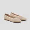 Vivaia Square-toe V-cut Mesh Flats (margot 2.0) In Nude