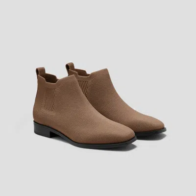 Vivaia Square-toe Water-repellent Ankle Boots In Brown