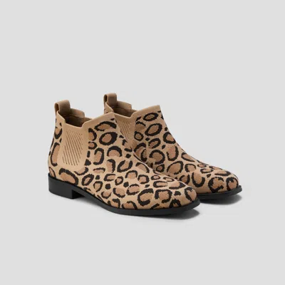 Vivaia Square-toe Water-repellent Ankle Boots In Animal Print