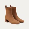 Vivaia Square-toe Water-repellent Block Heeled Boots (regina Pro) In Brown