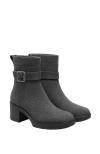 Vivaia Square-toe Water-repellent Heeled Boots In Gray