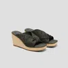Vivaia Square-toe Wedge Sandals (laura) In Green