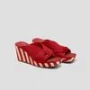 Vivaia Square-toe Wedge Sandals (laura) In Red