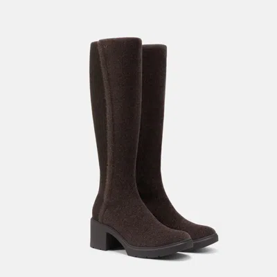 Vivaia Square-toe Block-heel Knee-high Boots (atria)|dark Chocolate|2.5-3