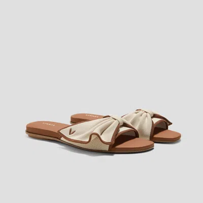 Vivaia Square-toe Bow Sandals (dorothy)|ivory & Dark Caramel|us 11 In Neutral