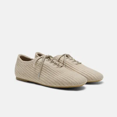 Vivaia Square-toe Derby Flats (cheslea)|warm Taupe Wool|uk 2.5 In Black