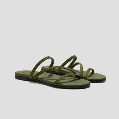 Vivaia Square-toe Flip-flops (carla)|olive Drab Rustic Cable|us 10.5 In Green