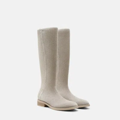 Vivaia Square-toe Knee-high Boots (aida)|vintage Khaki|uk 2.5 In White