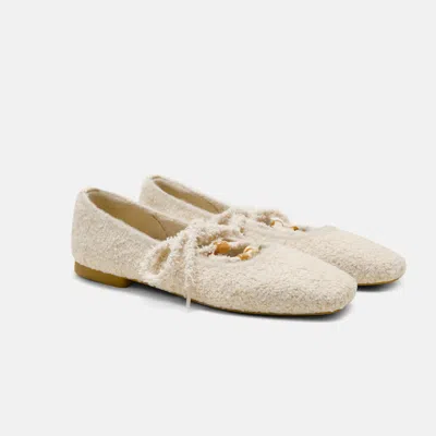 Vivaia Square-toe Lace-up Mary Janes (miley)|cream Ivory|uk 2.5 In White