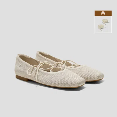 Vivaia Square-toe Lace-up Mary Janes (miley)|golden Pale Apricot French Stripe|us 11 In Neutral