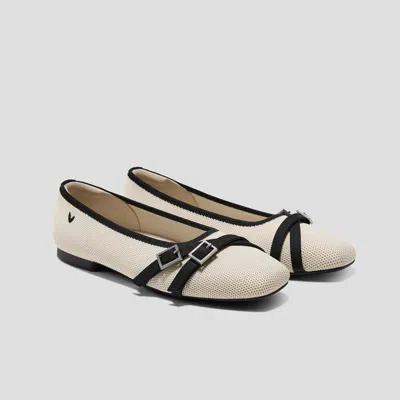 Vivaia Square-toe Margot™ Crisscross Flats (marah)|pale Apricot & Black|us 10.5 In Neutral
