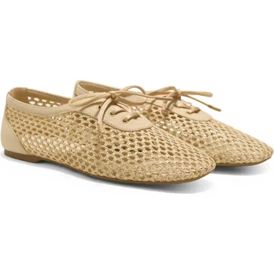 Vivaia Square-toe Mesh Flats In Brown