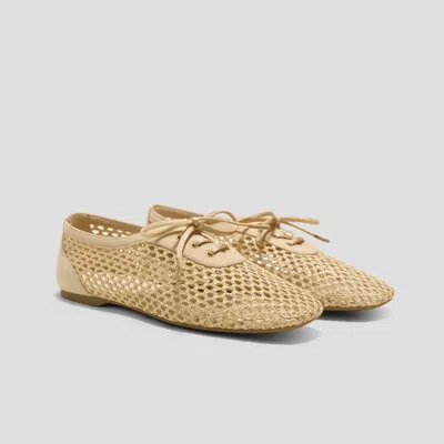 Vivaia Square-toe Mesh Flats (carey)|natural|uk 2.5 In Brown