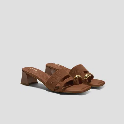 Vivaia Square-toe Toe Ring Sandals (jayna)|dark Caramel|5.5-6 In Brown