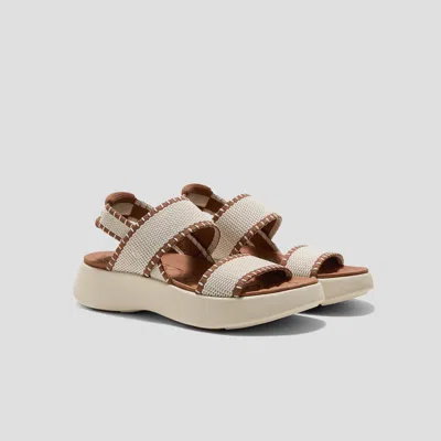 Vivaia Square-toe Walker Sandals (kamber)|cream Ivory & Dark Caramel|us 11 In Brown