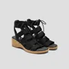 Vivaia Strap Wedge Sandals (heidi) In Black