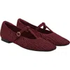 Vivaia T-bar Ballet Flats In Burgundy