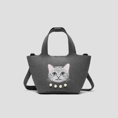 Vivaia The Mini Tote (anita)|rich Grey - Silver British Cat|
