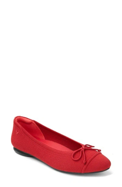 Vivaia Tiana Ballet Flat In Ruby Red