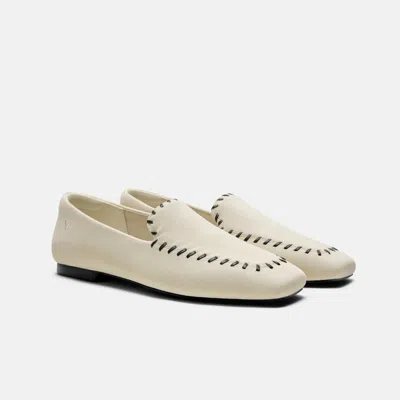 Vivaia Velvet Whipstitched Loafers (siena)|cream & Black|eu 35
