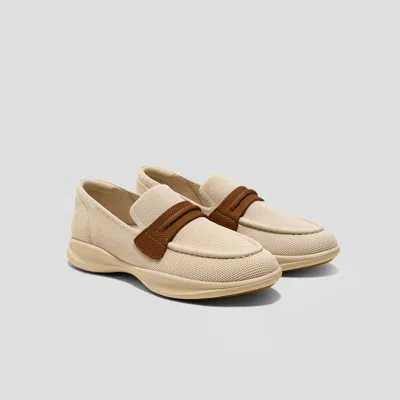 Vivaia Walker Pro Hybrid Penny Loafers (ivana)|cream Ivory/dk.caramel Water Rpt|us 11 In Neutral