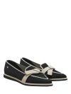 Vivaia Water-repellent Pointed-toe Bow Loafers In Multi