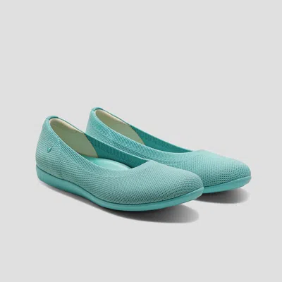 Vivaia Water-repellent Round-toe Walking Flats (claire Walker) In Blue
