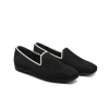 Vivaia Water-repellent Square-toe Loafers In Black Ivory