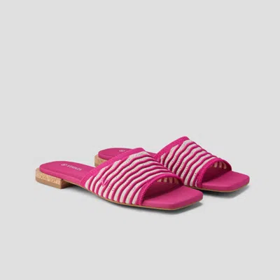Vivaia Wide Band Slide Sandals (marianna) In Pink