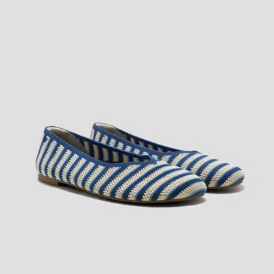 Vivaia Wide Toe Box Flats (tila)|pale Apricot & Vintage Interlocking|uk 8.5 In Multi