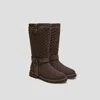 Vivaia Wool Biker Boots With Round Toe And Mid-height Sole (faith) In Brown