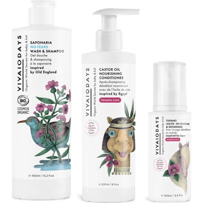 Vivaiodays Natural Hair Care Bundle For Kid In White