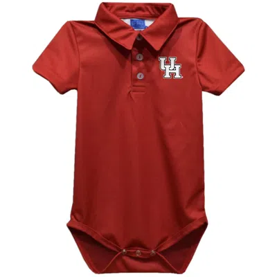 Vive La Fete Kids' Boy's University Of Houston Cougars Embroidered Logo Performance Bodysuit In Red