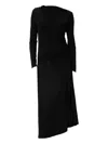 Viveh Nashira Draped-design Midi Dress In Black