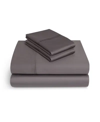 Vivendi 4 Piece Sheet Set, King In Charcoal