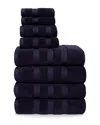 Vivendi Infinity Zero Twist 8pc Towel Set In Blue