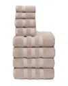 Vivendi Infinity Zero Twist 8pc Towel Set In Neutral