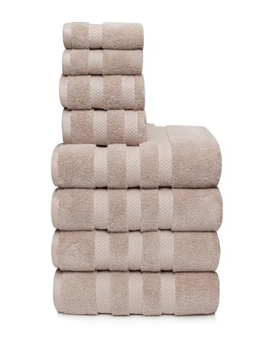 VIVENDI VIVENDI INFINITY ZERO TWIST 8PC TOWEL SET
