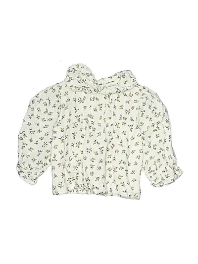Pre-owned Viverano Organic Comfort Babies' 3/4 Sleeve Blouse In White