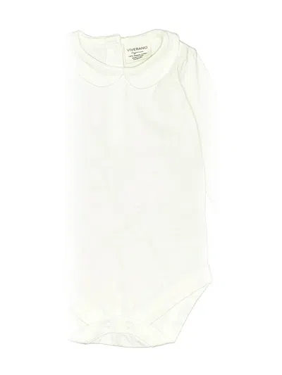 Pre-owned Viverano Organic Comfort Babies' Short Sleeve Onesie In White