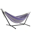 Vivere Cotton Hammock With Stand And Carry Bag In Tranquility