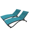 Vivere Glendale Lounger Set, 2 Piece In Blue Hawaii