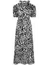 Vivetta Abstract-print Cut-out Dress In Schwarz