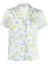 Vivetta All-over Graphic-print Shirt In Violett